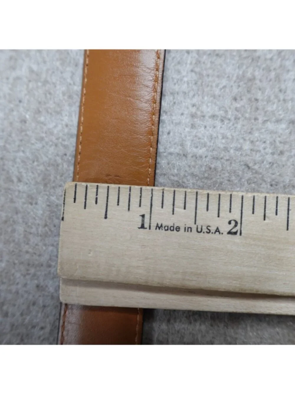 Polo Ralph Lauren Mens Belt 38 Brown Pebbled Dress